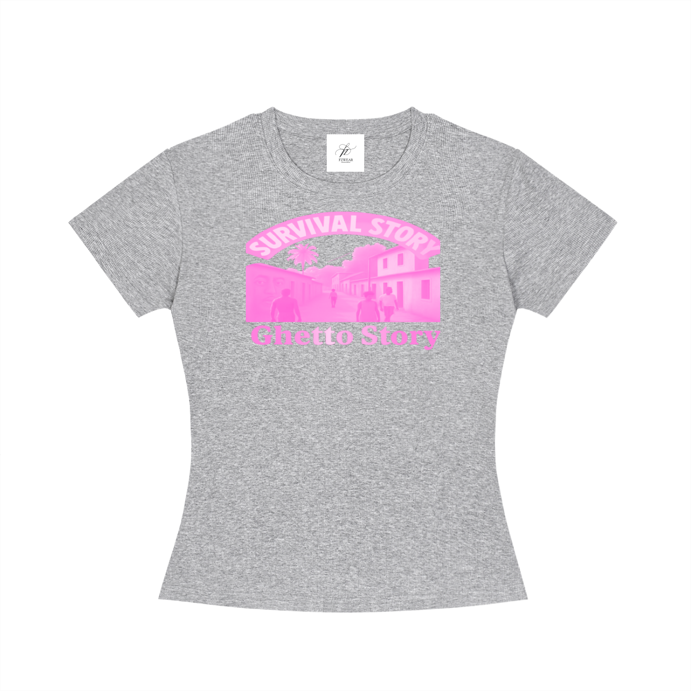 FZ Women's Slim Fit Ghetto Crewneck Tee