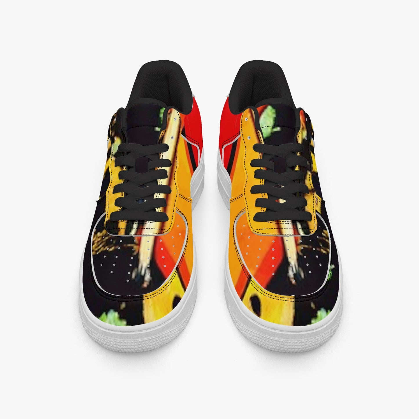 FZ Unisex African Print Low-Top Leather Sports Sneakers - FZwear