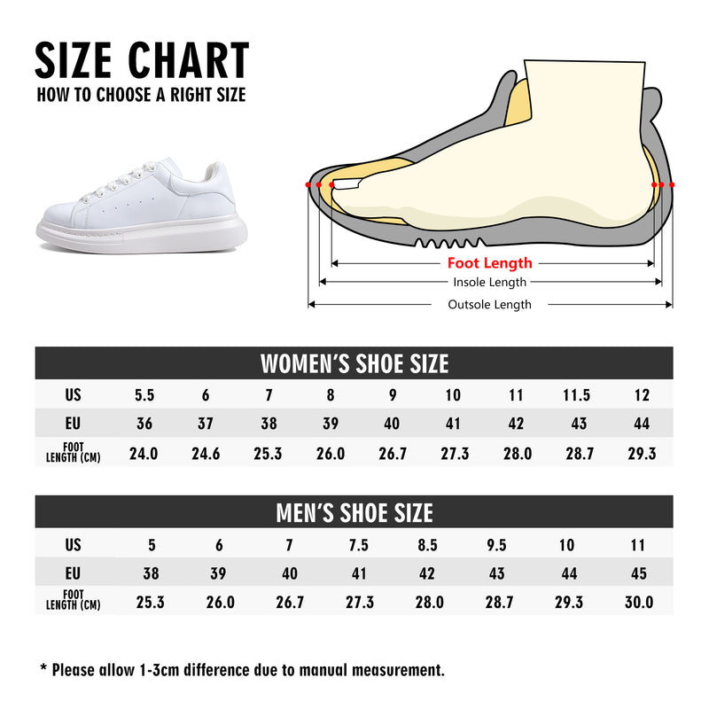 FZ Men's White Tongue Chunky Shoes - FZwear