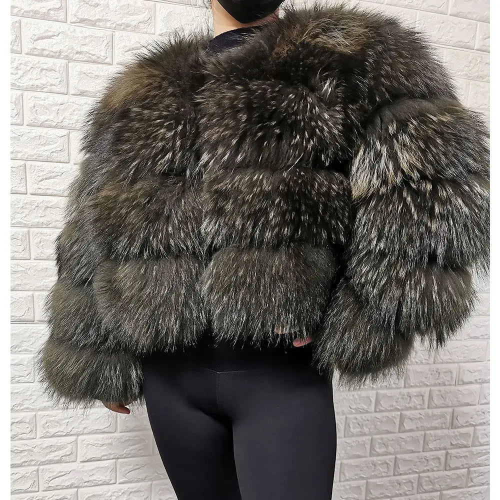 2024 trend natural fur real fur coat women's jacke Leather Woman clothing new outerwears Female Vest FZwear