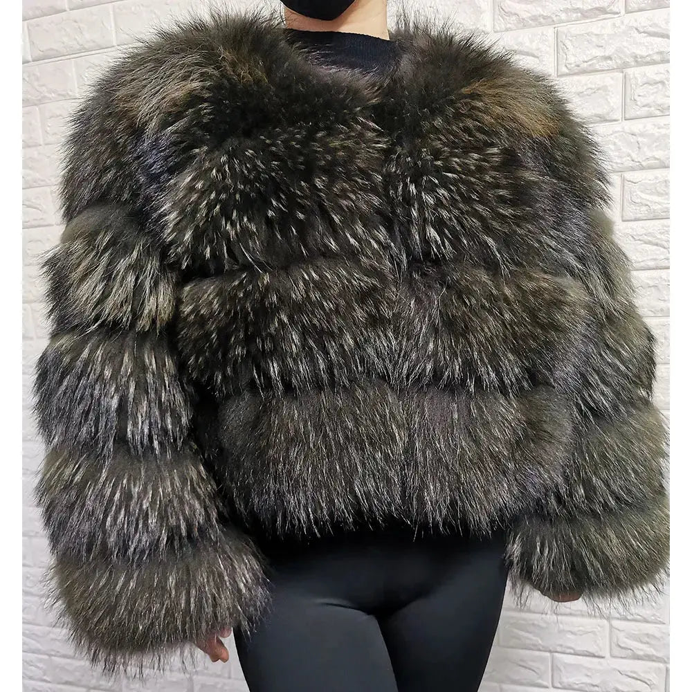 2024 trend natural fur real fur coat women's jacke Leather Woman clothing new outerwears Female Vest FZwear