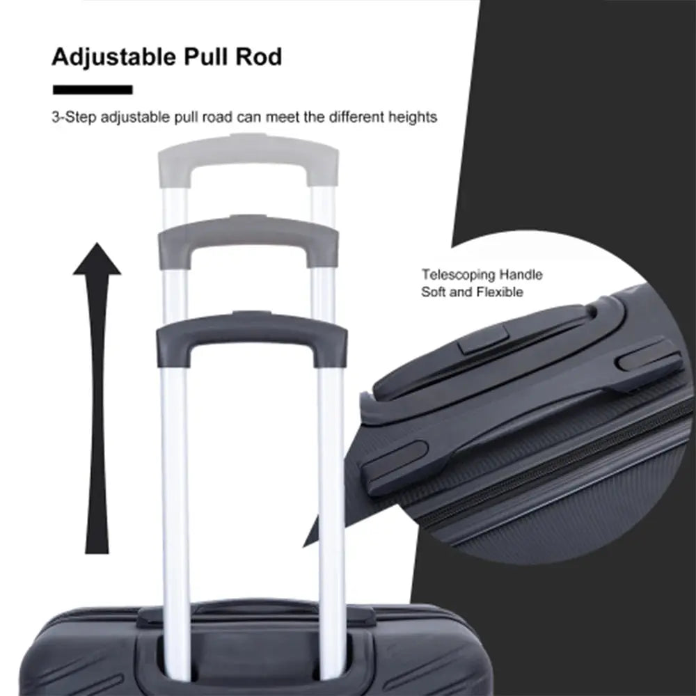 Travelhouse Luggage 4-Piece ABS Suitcase With Rotating Wheels,24 Inch and 28 Inch with TSA Lock,(16/20/24/28) FZwear