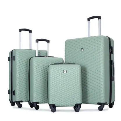 FZ Travelhouse  Rotating Wheels with TSA Lock 4-Piece ABS Suitcase