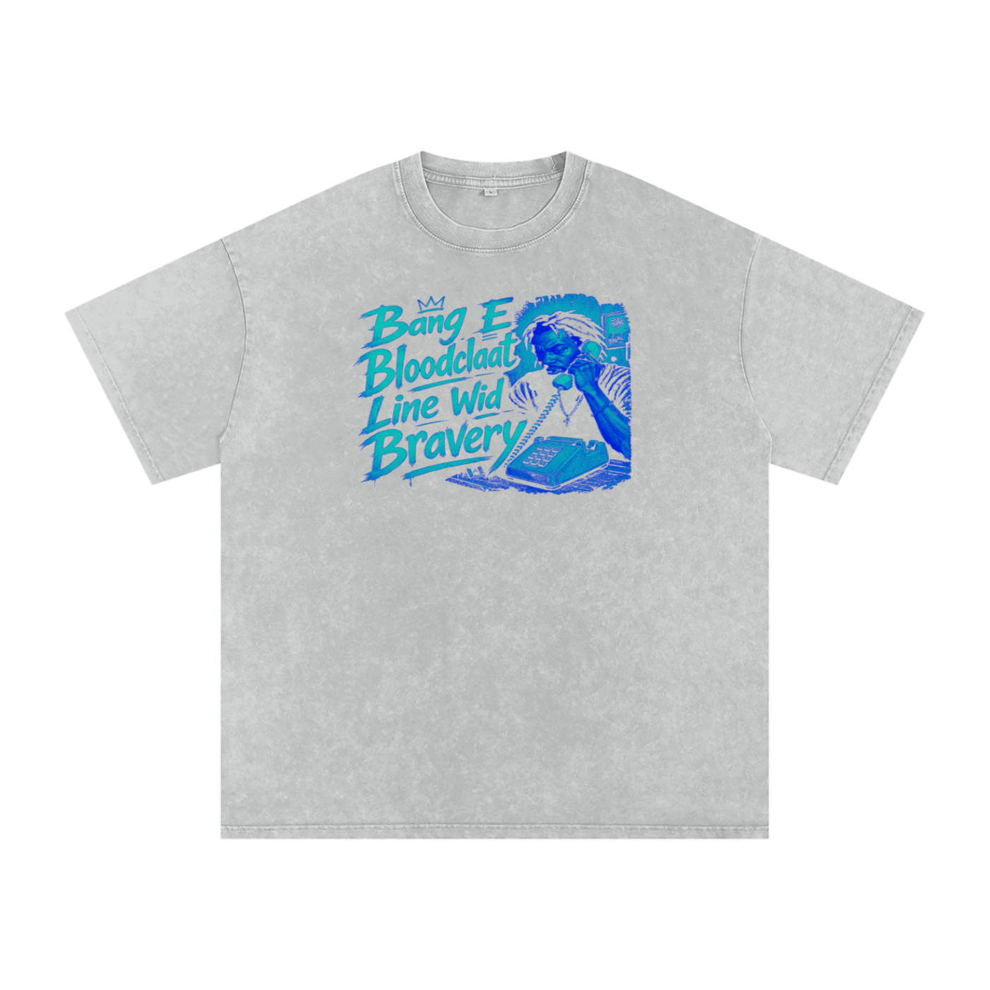 FZ Unisex Snow Washed Oversized Bang Cotton Tee