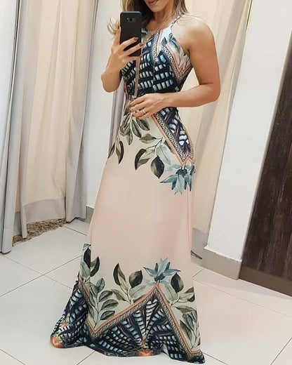 FZ Women's Tropical Print Maxi Sun Dress - FZwear