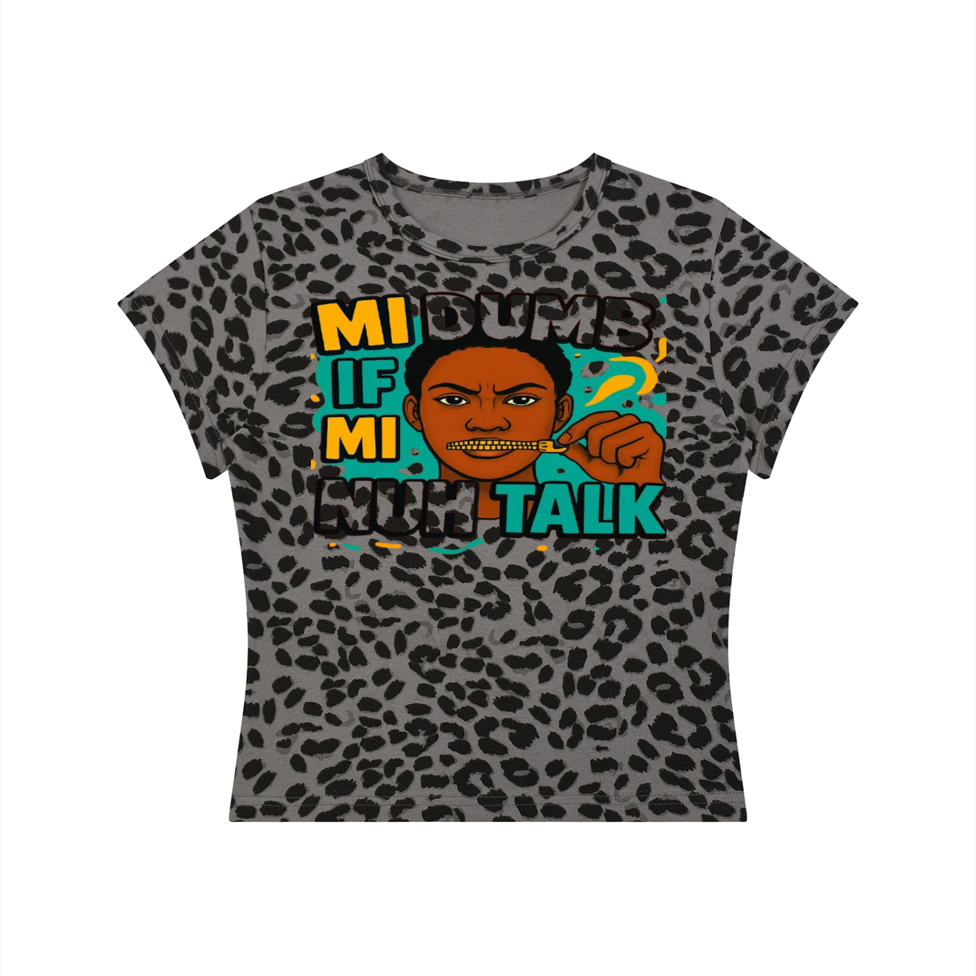 FZ Women’s Leopard Print Dumb Crop Tee