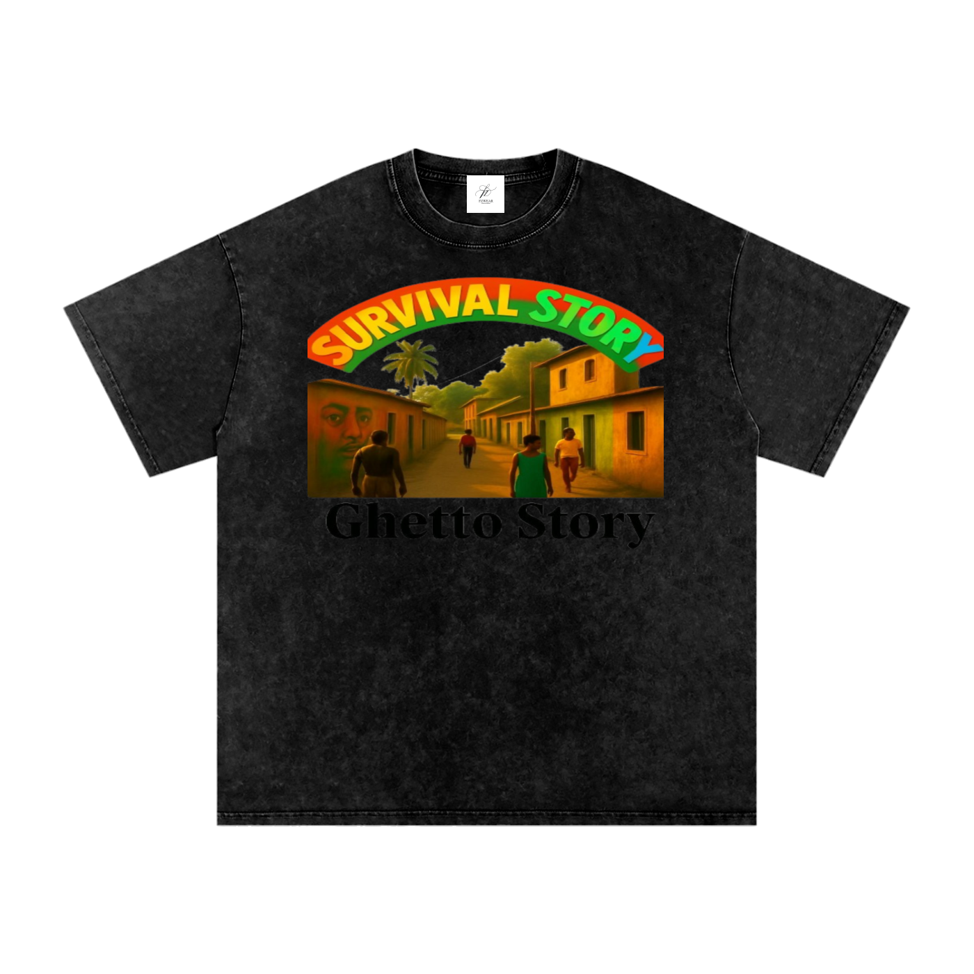 FZ Unisex Acid Wash Oversize Tee