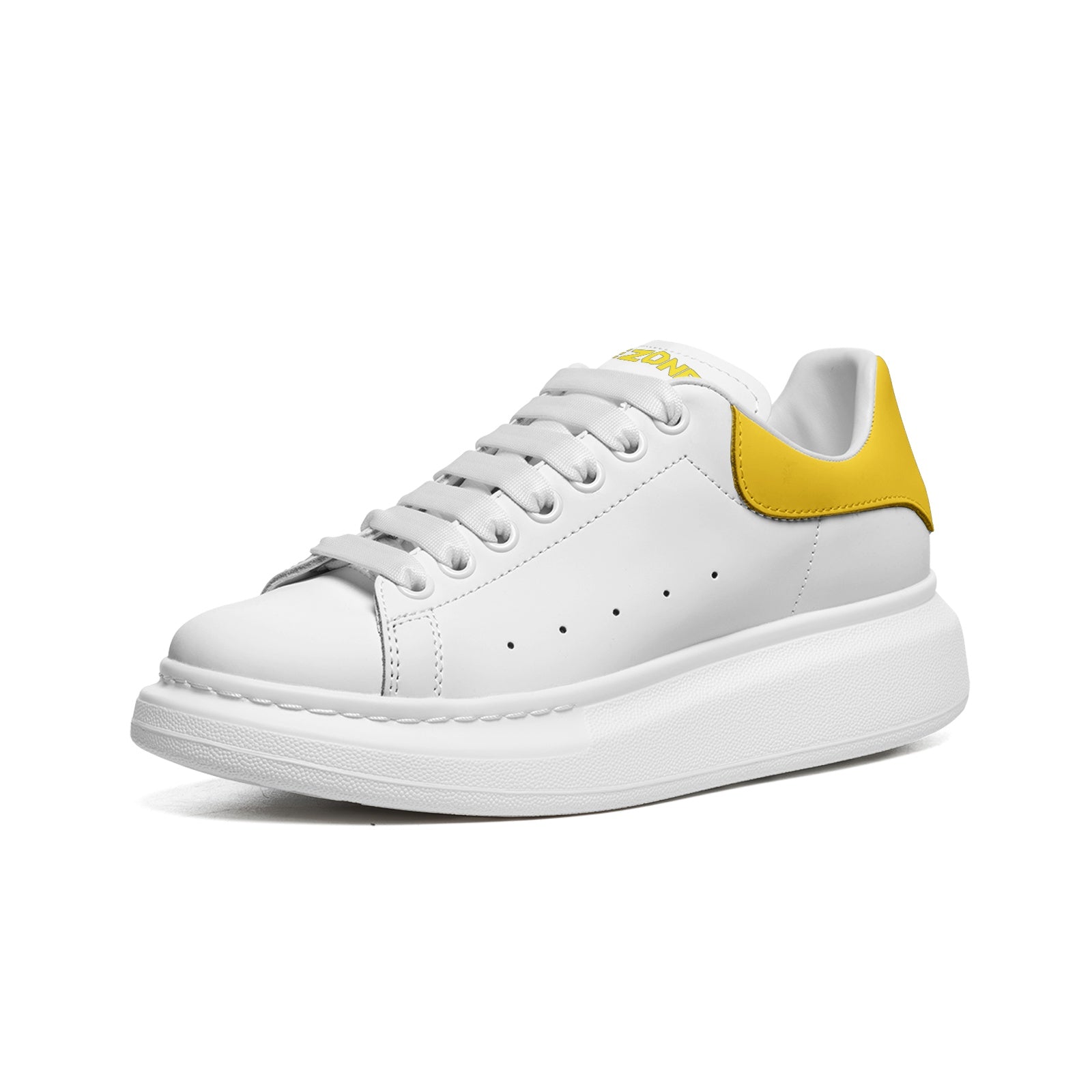 FZ Unisex Non Slip Lace Up Faux Leather Sneakers