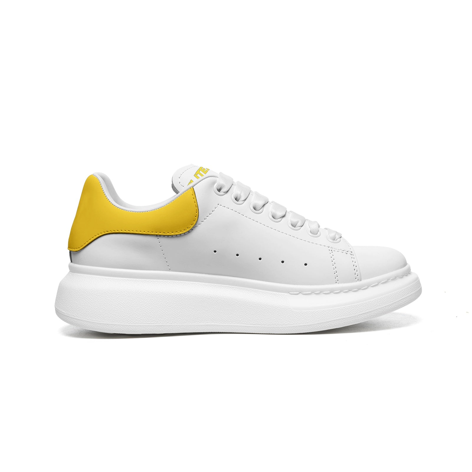 FZ Unisex Non Slip Lace Up Faux Leather Sneakers