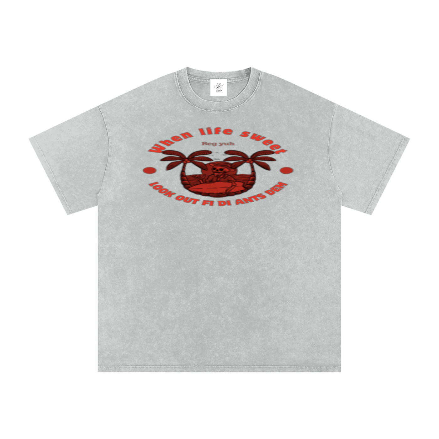 FZ Unisex Snow Washed Oversized Cotton Tee