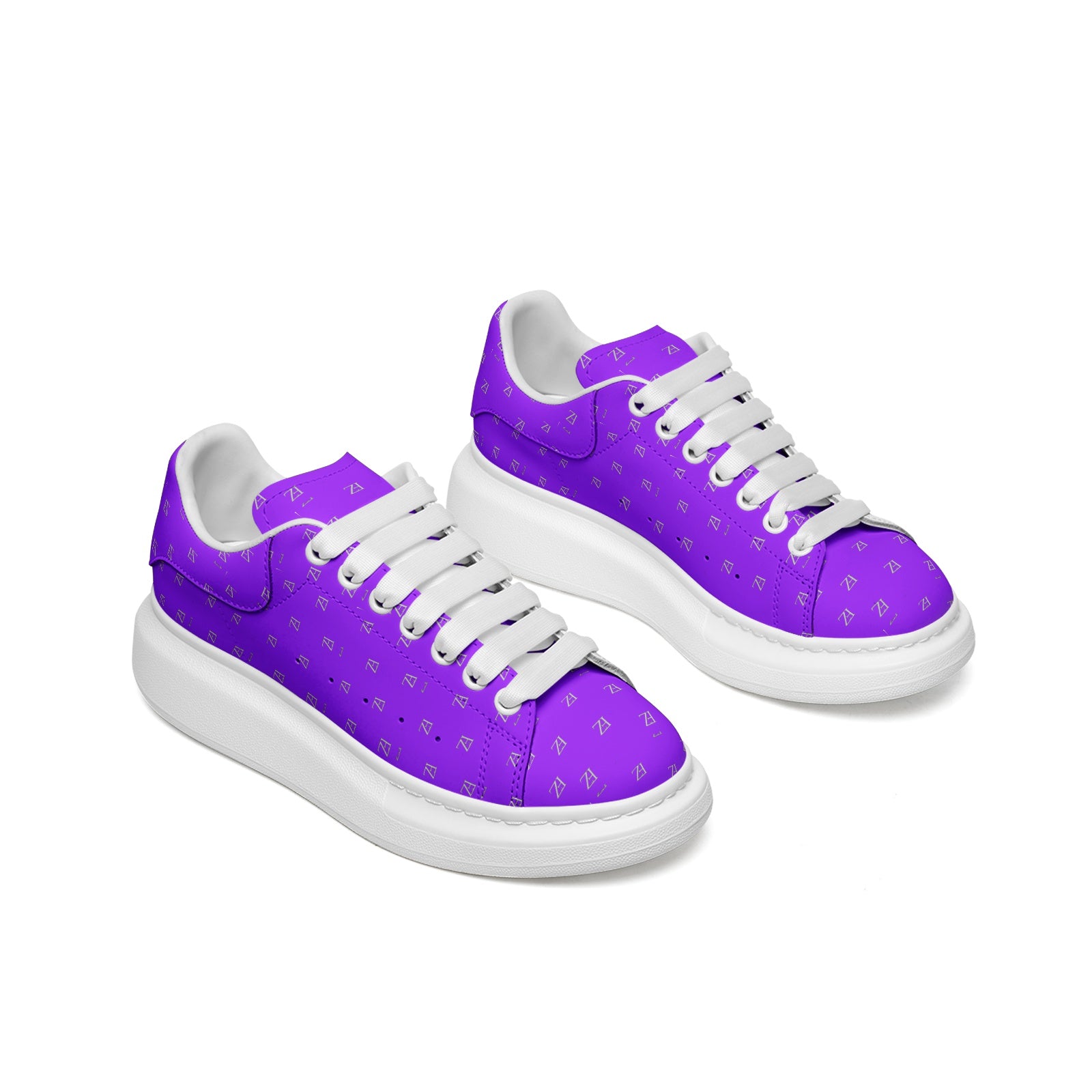 FZ Unisex LP Non Slip Lace Up Faux Leather Sneakers
