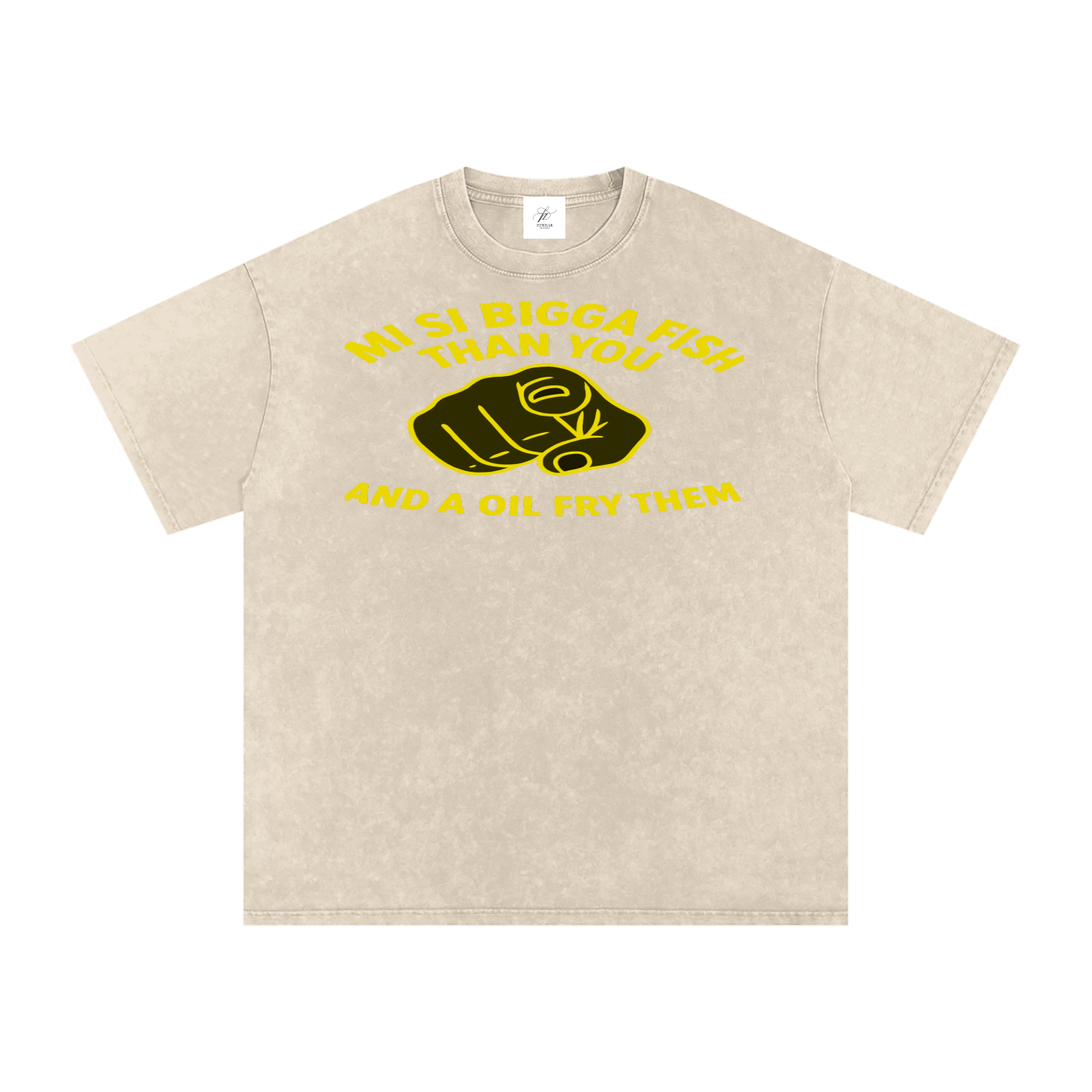 FZ Unisex Acid Wash Fry Oversize Tee