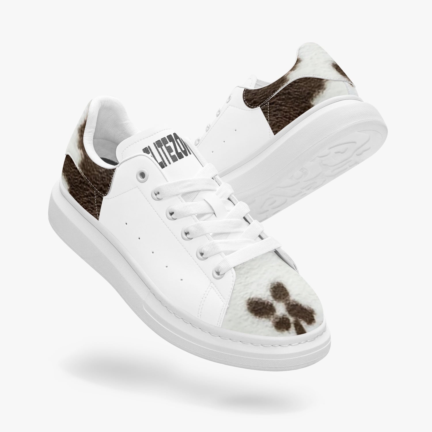 FZ Unisex Animal Print Leather Oversized Sneakers - FZwear