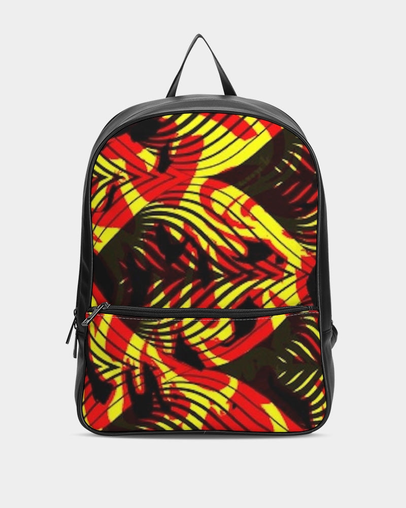 FZ AFRICAN PRINT Classic Faux Leather Backpack - FZwear