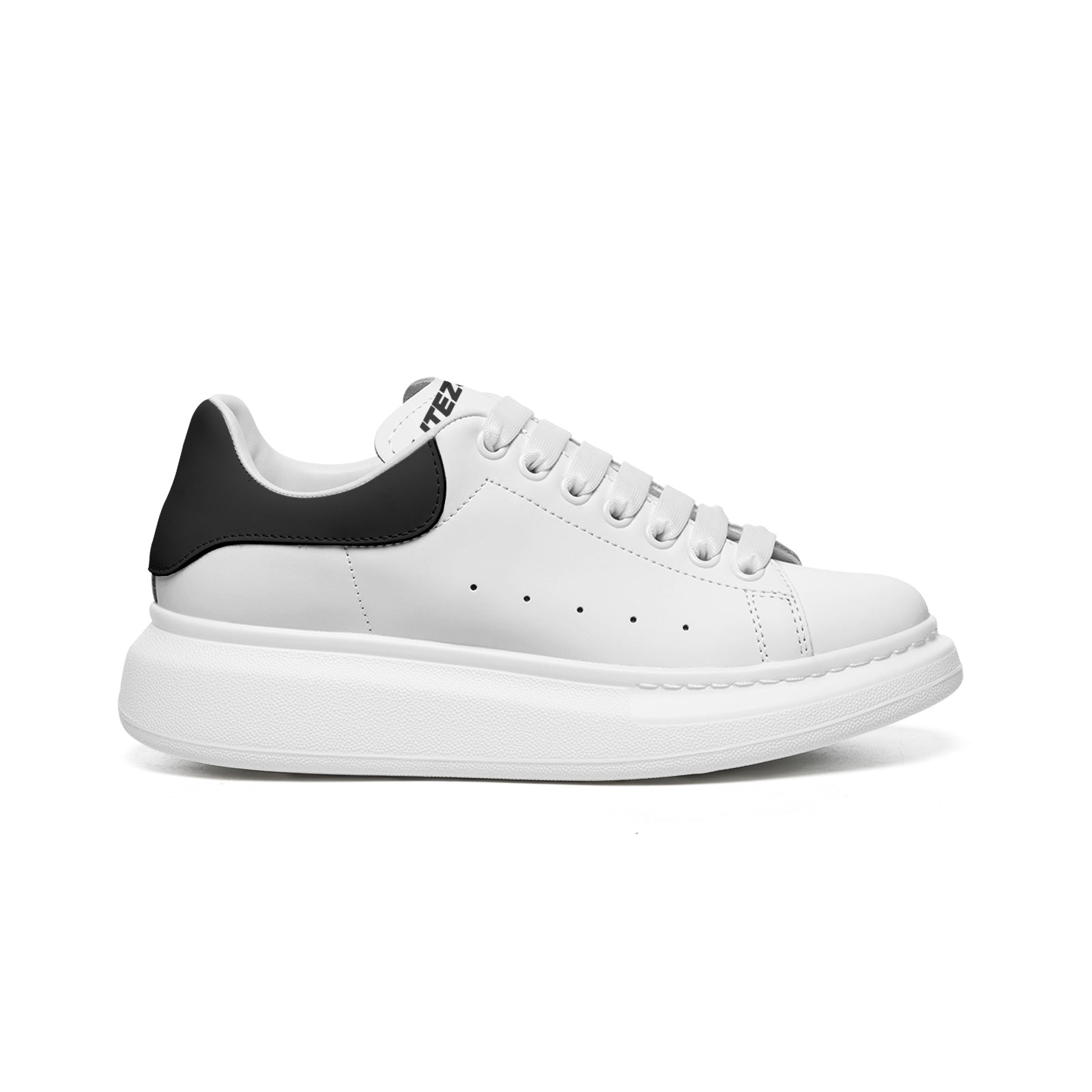 FZ Unisex Non Slip Lace Up Faux Leather Sneakers