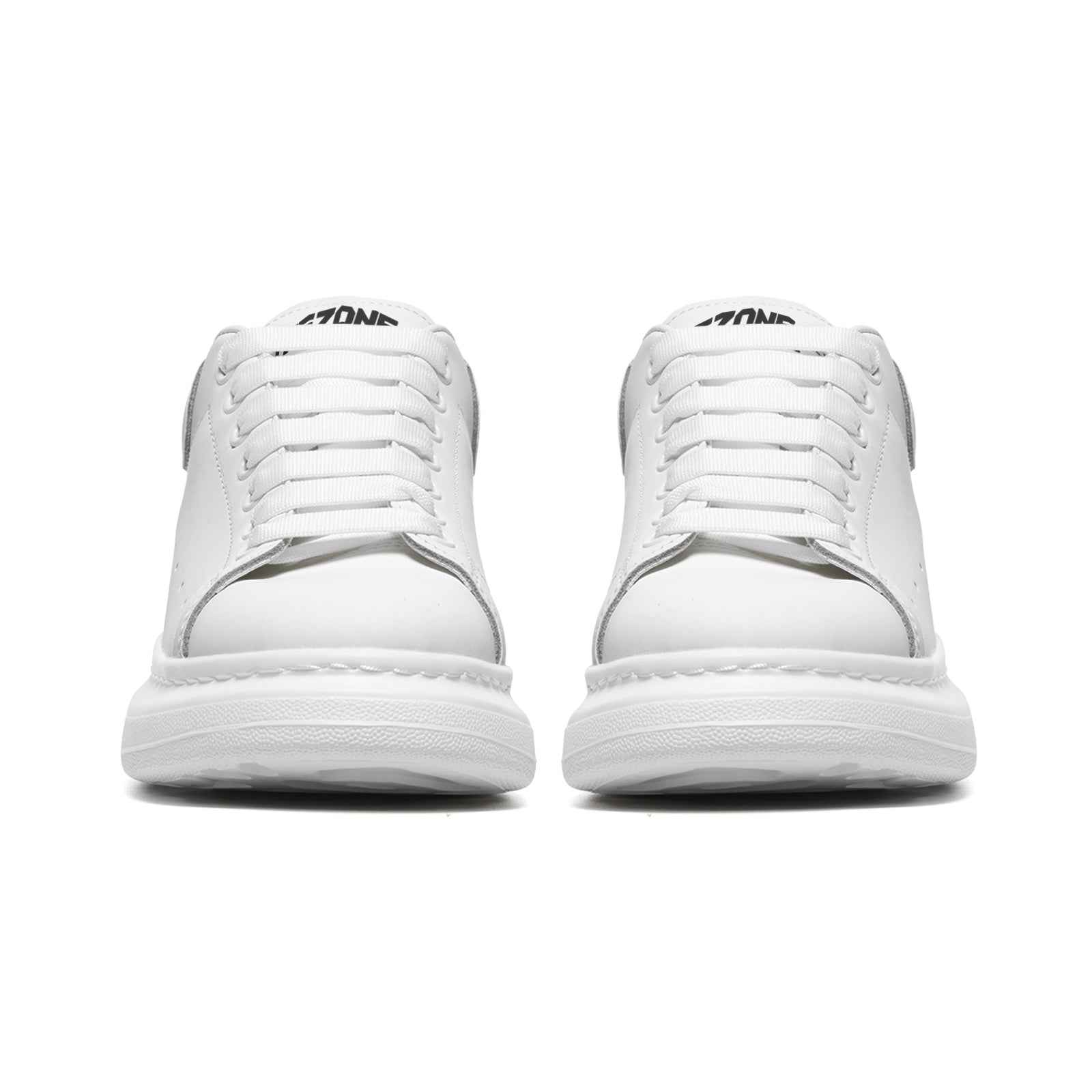 FZ Unisex Non Slip Lace Up Faux Leather Sneakers