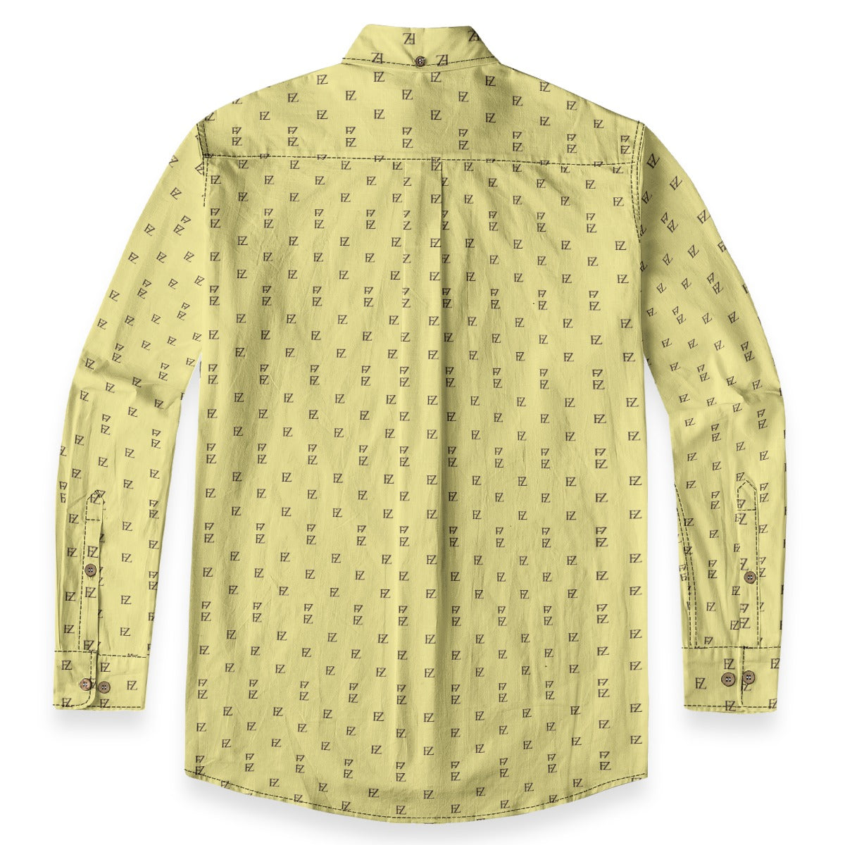 FZ Men's Casual Lapel Long Sleeve Cotton Shirt