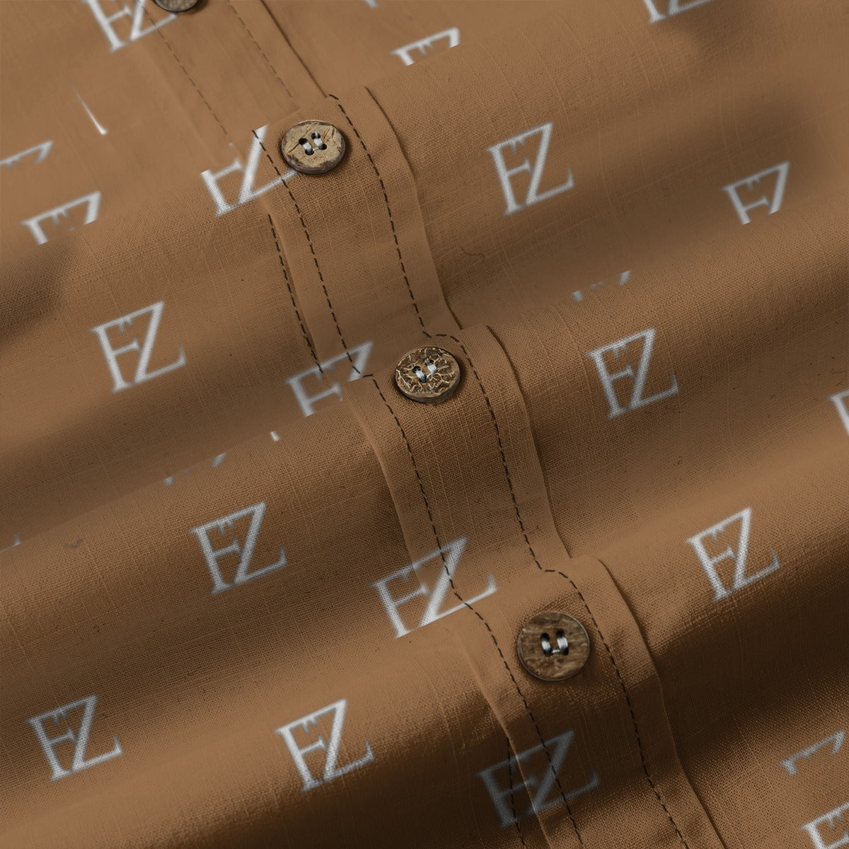 FZ Men's Casual Lapel Long Sleeve Cotton Dress Shirt