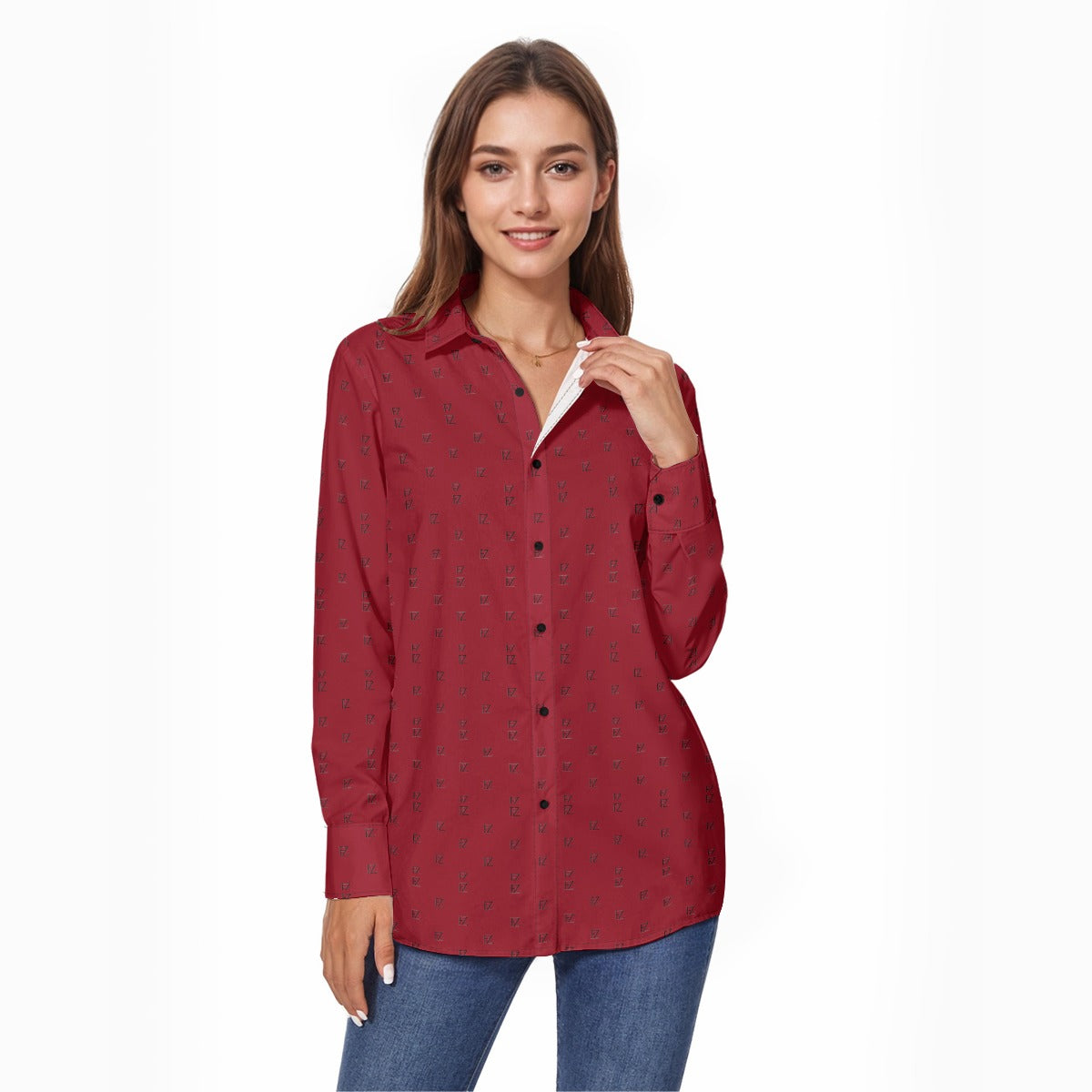 FZ Women's Comfort Button Down Work Shirt Top
