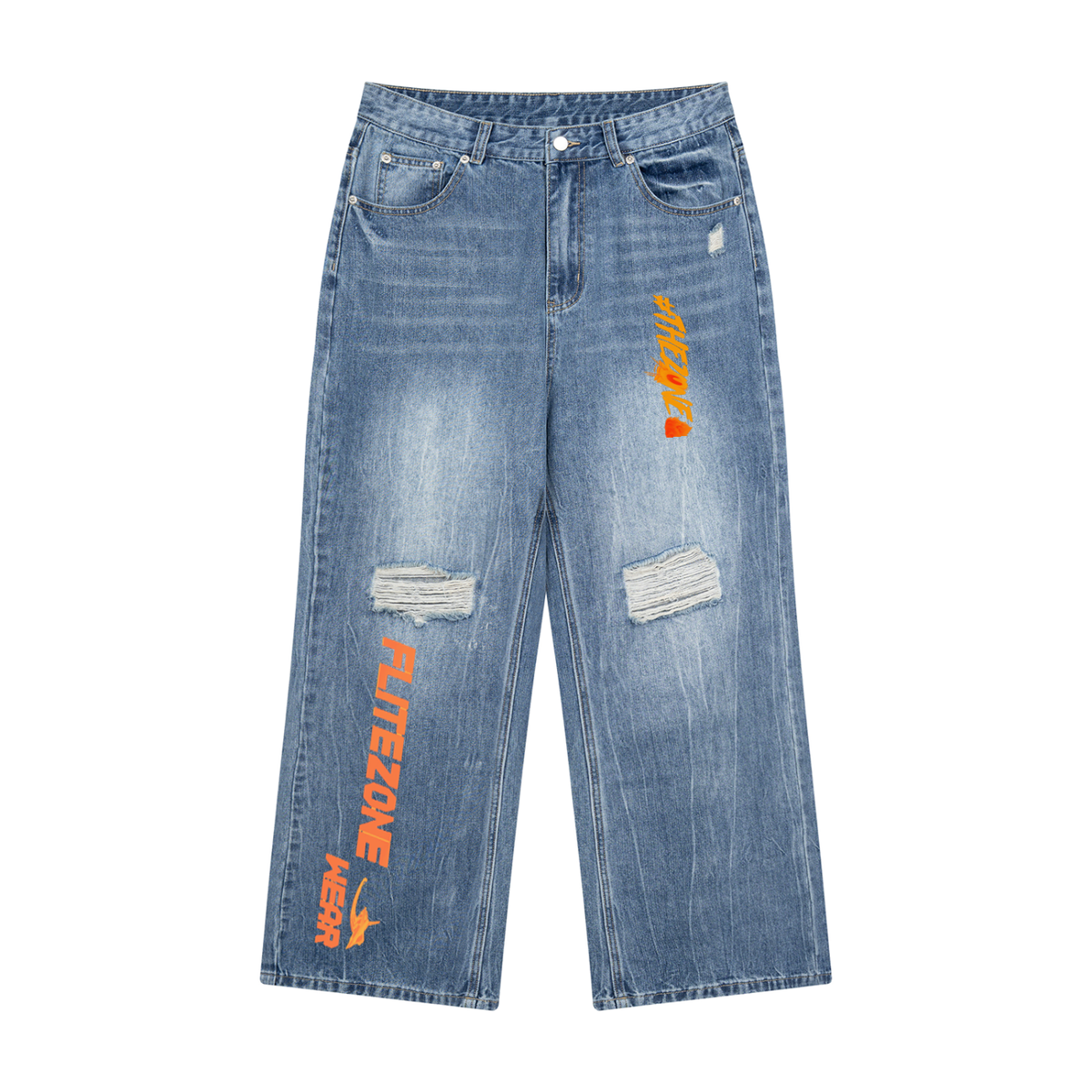FZ Men's Distressed Straight Leg Denim pants