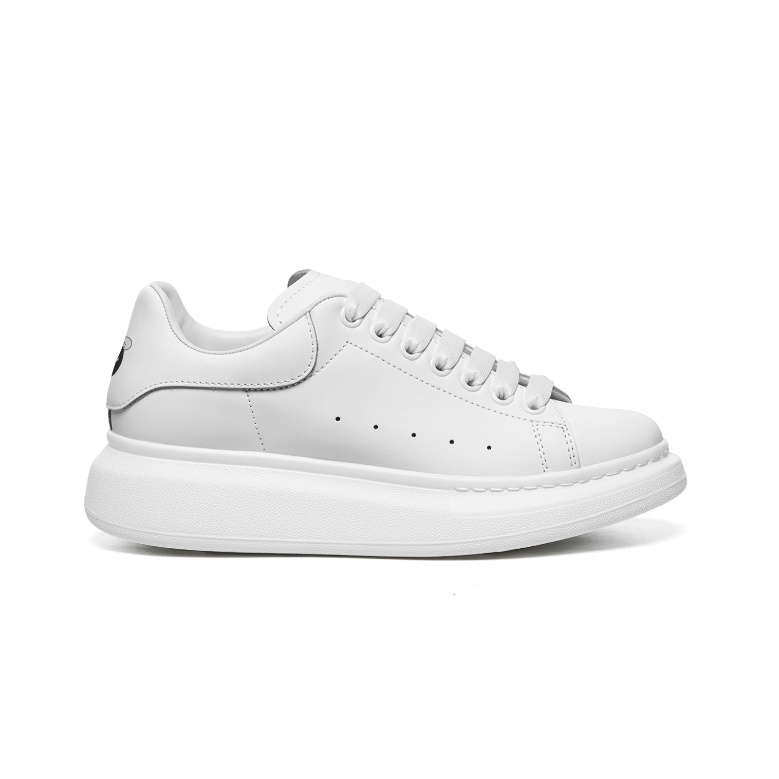 FZ Unisex Non Slip Lace Up Faux Leather Sneakers