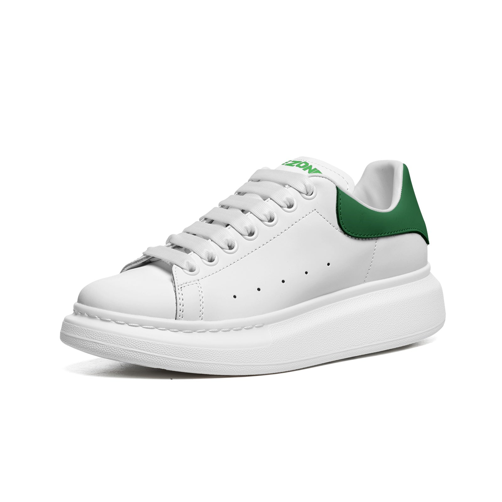 FZ Unisex Non Slip Lace Up Faux Leather Sneakers