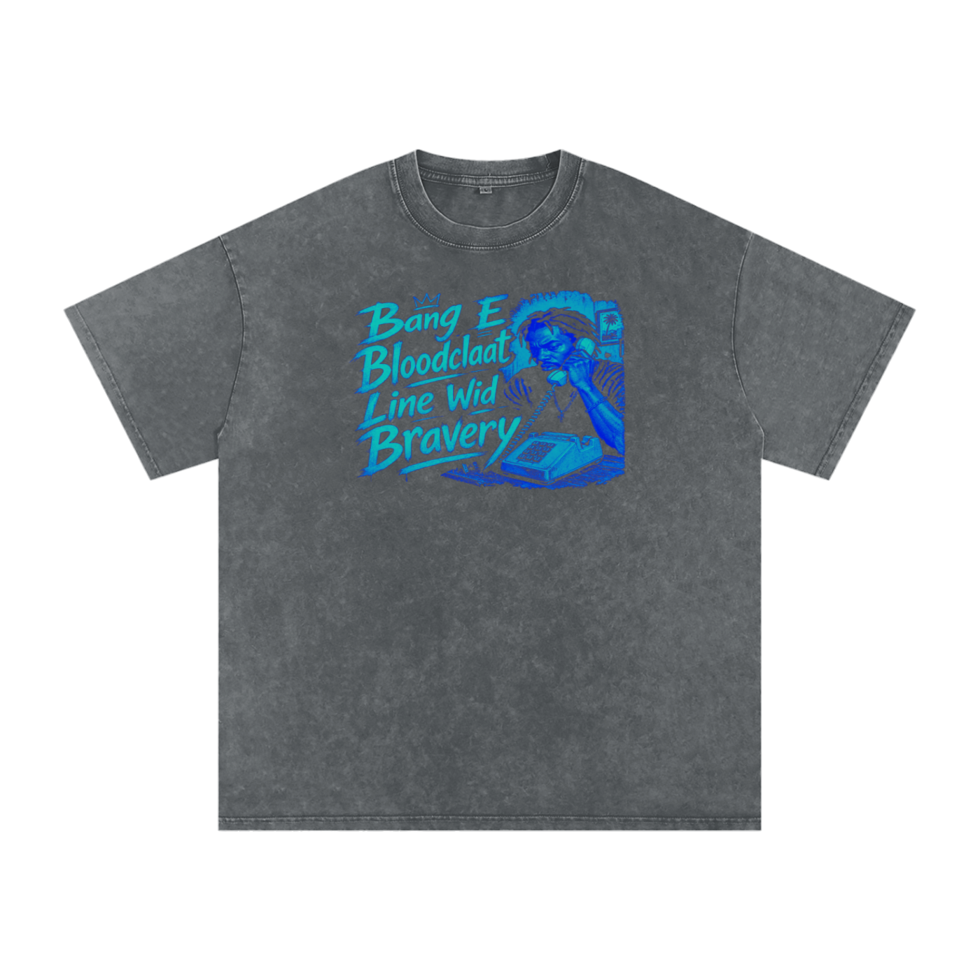 FZ Unisex Snow Washed Oversized Bang Cotton Tee