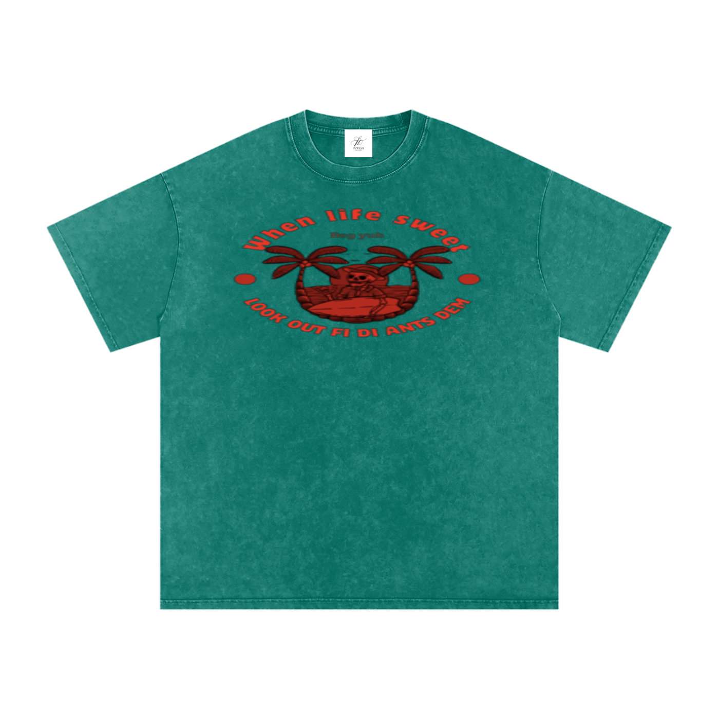 FZ Unisex Snow Washed Oversized Cotton Tee