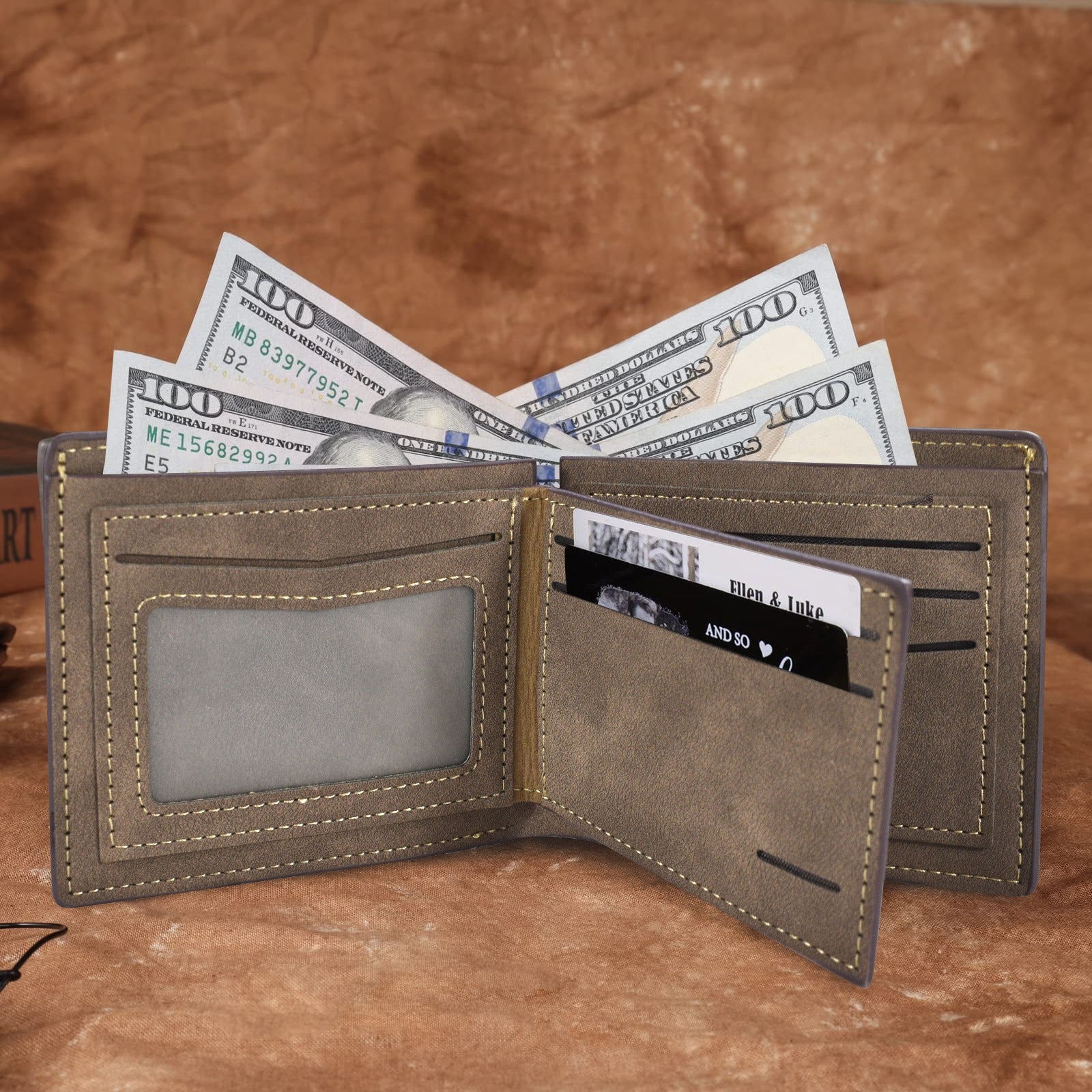 FZ Custom Engraved No Zipper Wallet