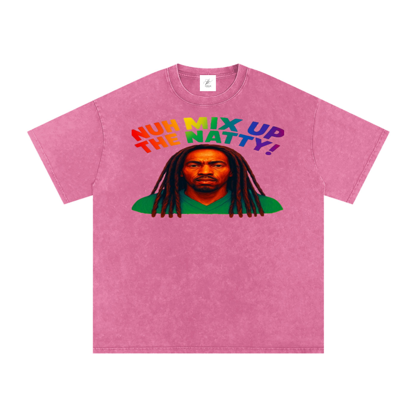 FZ Unisex Acid Wash Rasta Oversize Tee