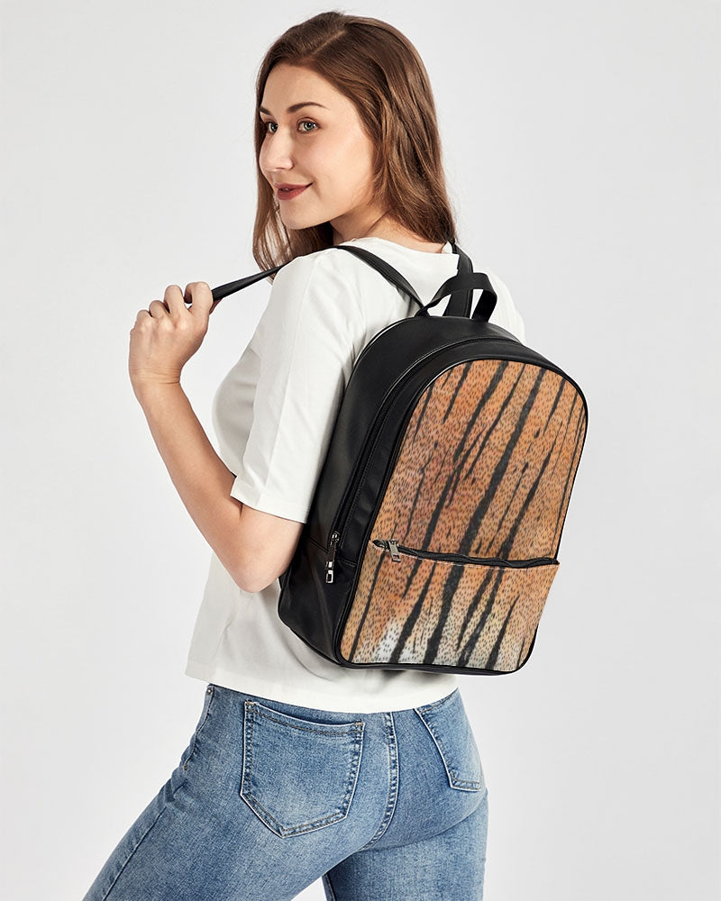 FZ AFRICAN TIGER PRINT Classic Faux Leather Backpack - FZwear