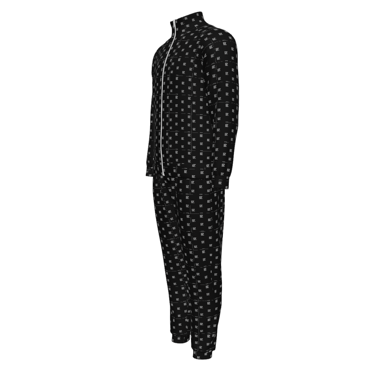 Custom Men's Stand-Up Collar Zipper Long Sleeve Hoodies Pants Sets