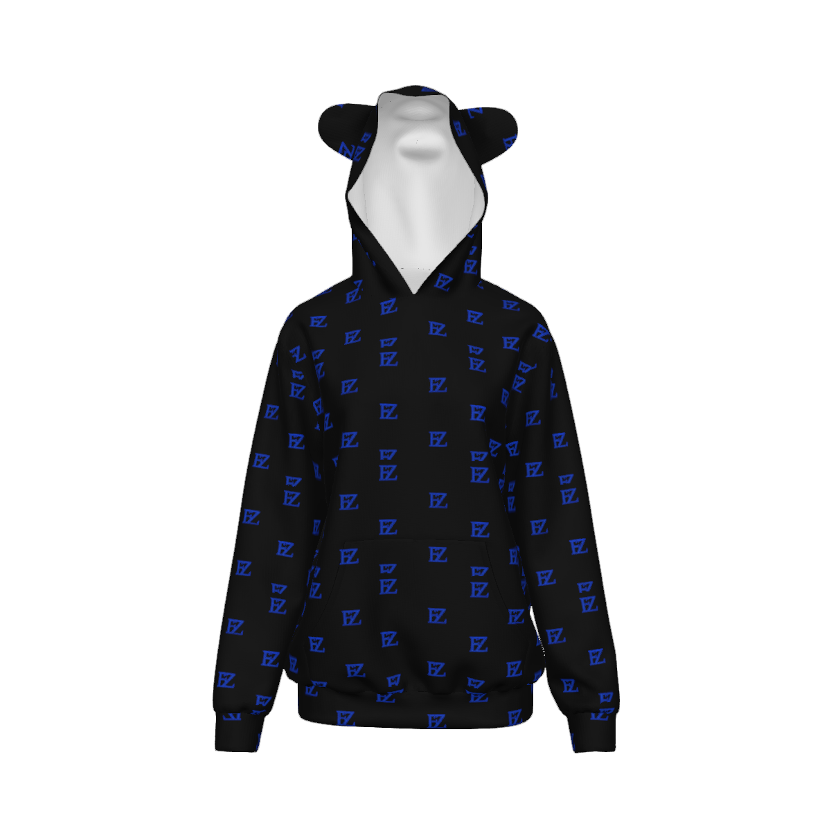 Custom Women's Adult cat ear hooded sweatshirt