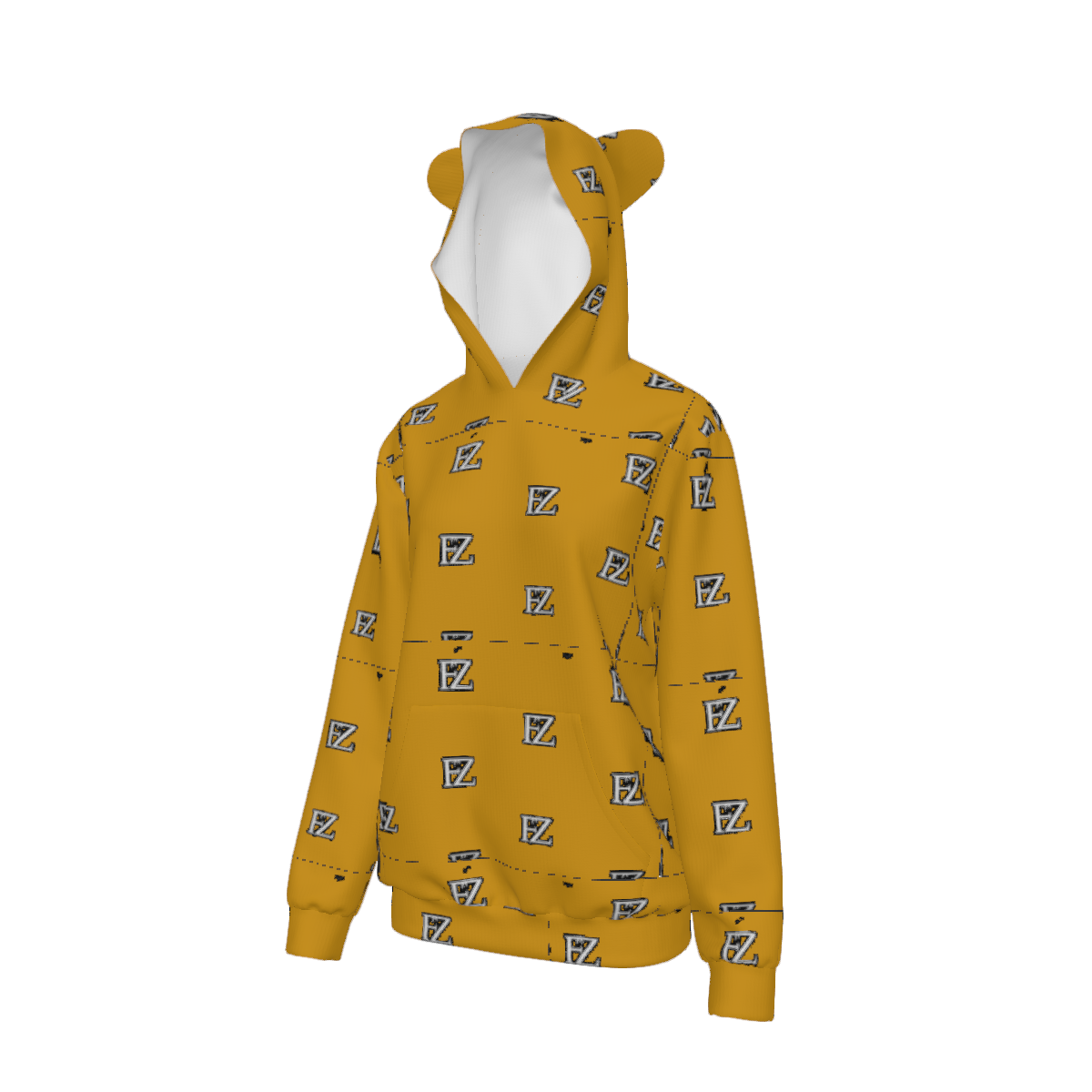 Custom Women's Adult cat ear hooded sweatshirt
