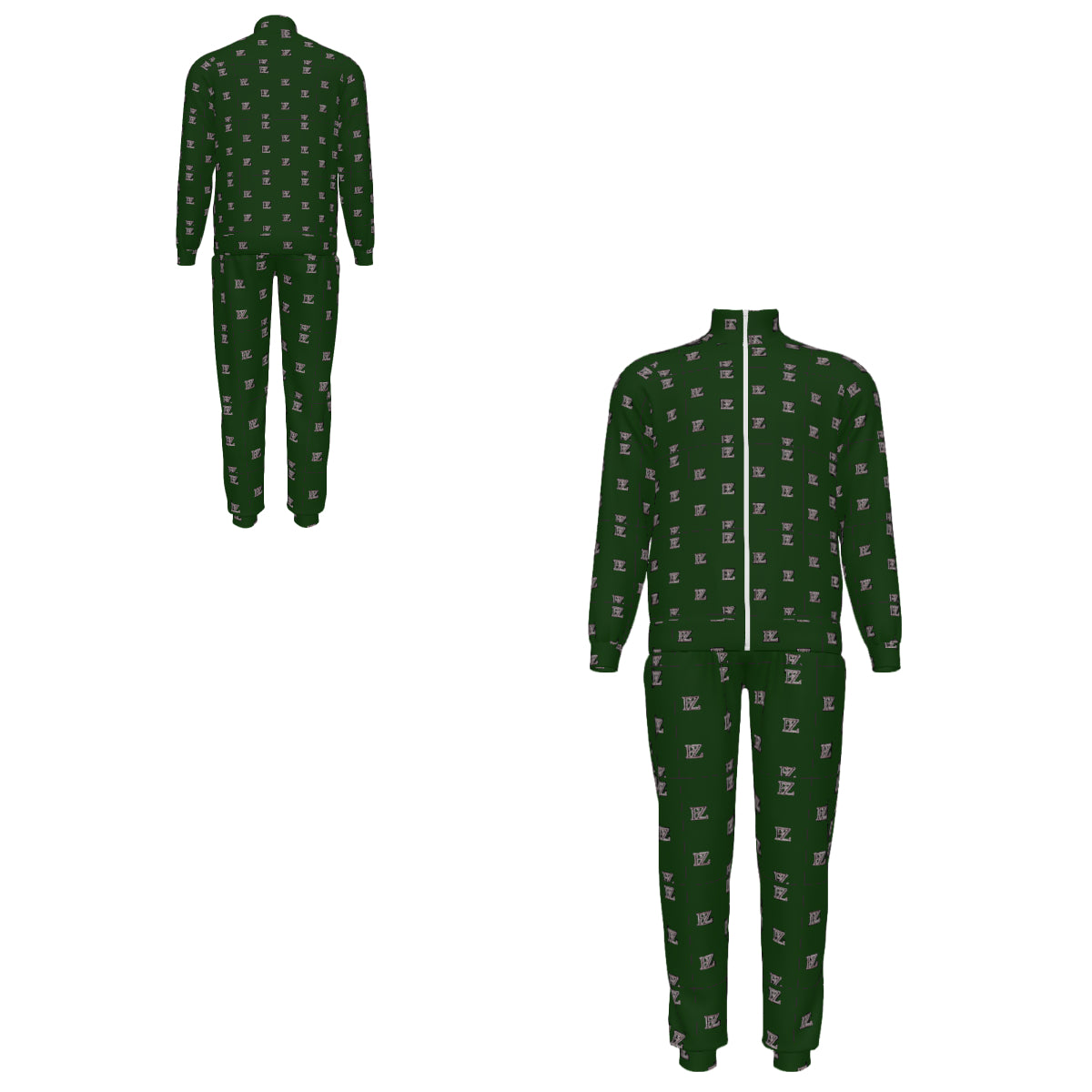 Custom Men's Stand-Up Collar Zipper Long Sleeve Hoodies Pants Sets