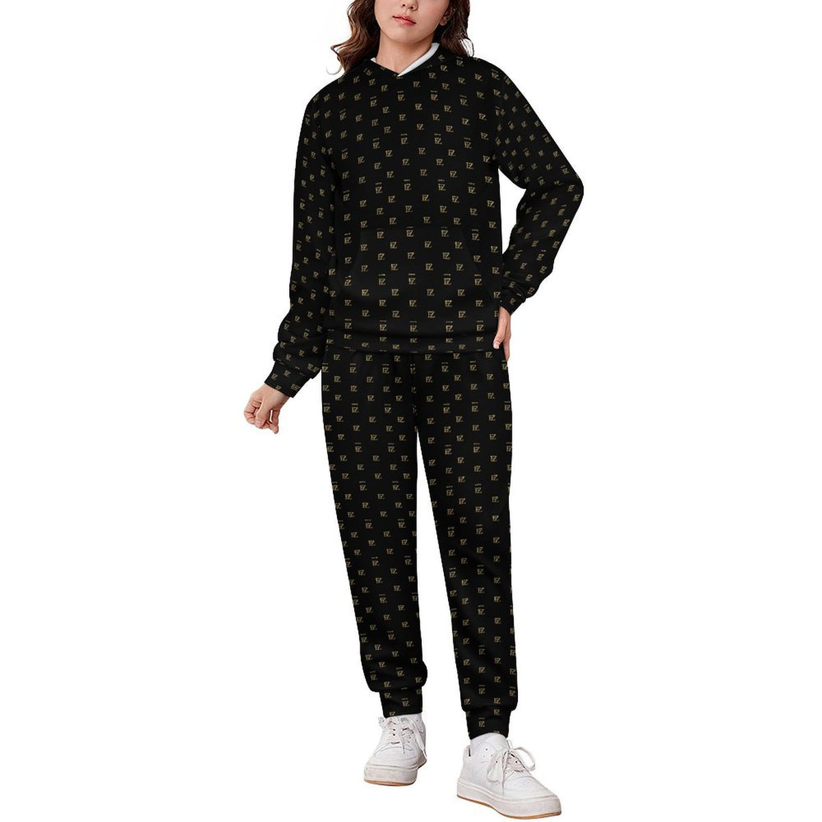 FZ Original Monogram Kids Hooded Pants Suit