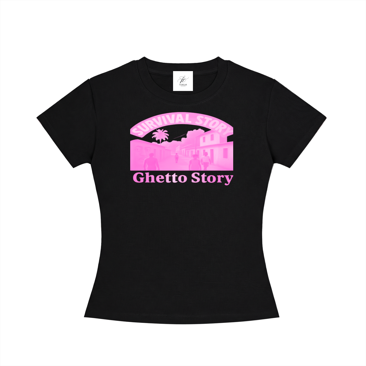 FZ Women's Slim Fit Ghetto Crewneck Tee
