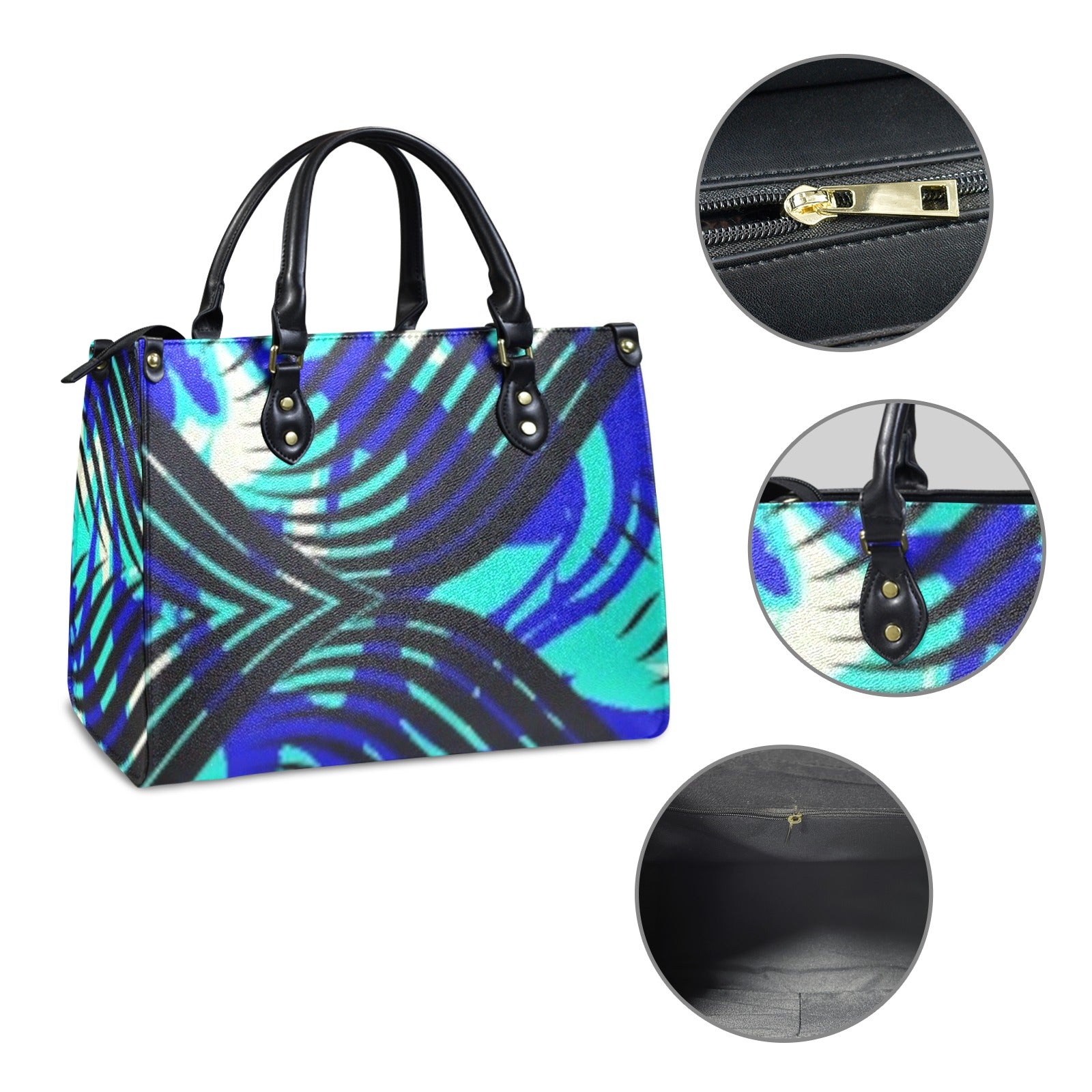 FZ Women's African Print Handbag Custom Women's Handbag-Medium interestprint