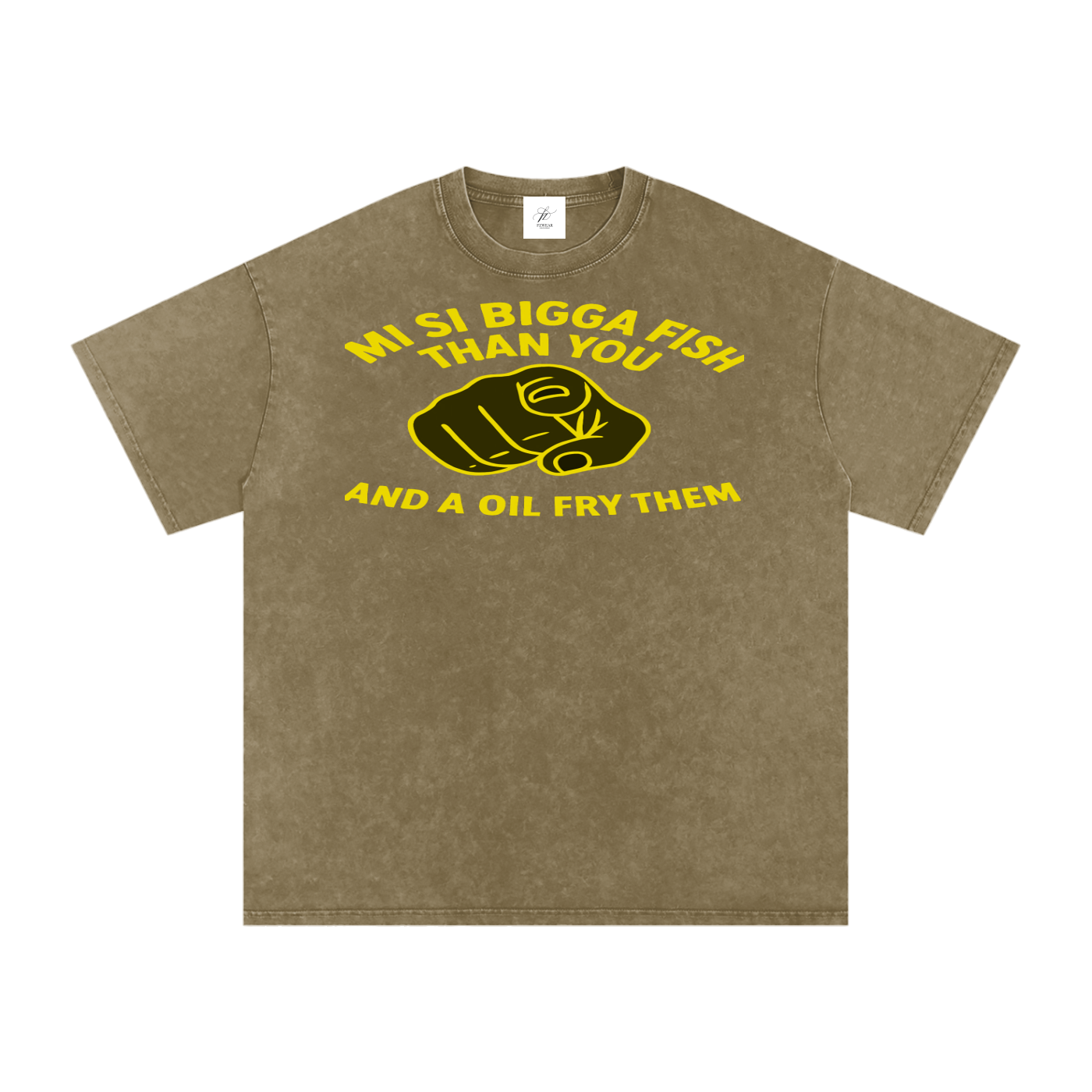 FZ Unisex Acid Wash Fry Oversize Tee
