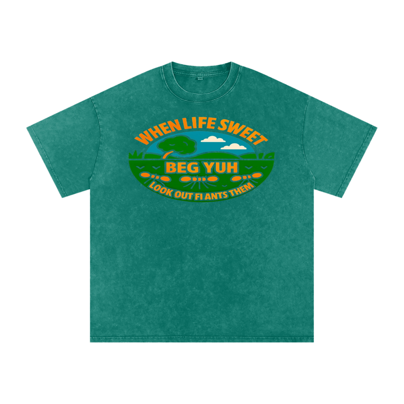 FZ Unisex Acid Wash Oversize Tee