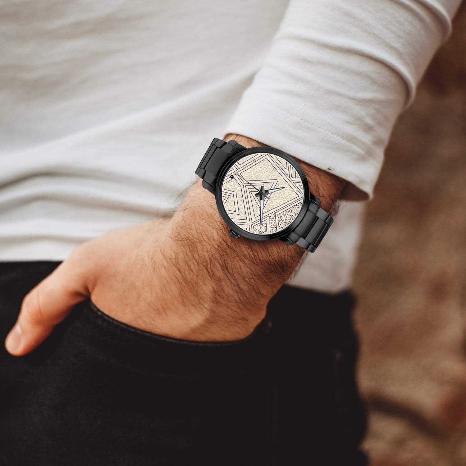 FZ African Print Steel Strap Automatic Watch - FZwear