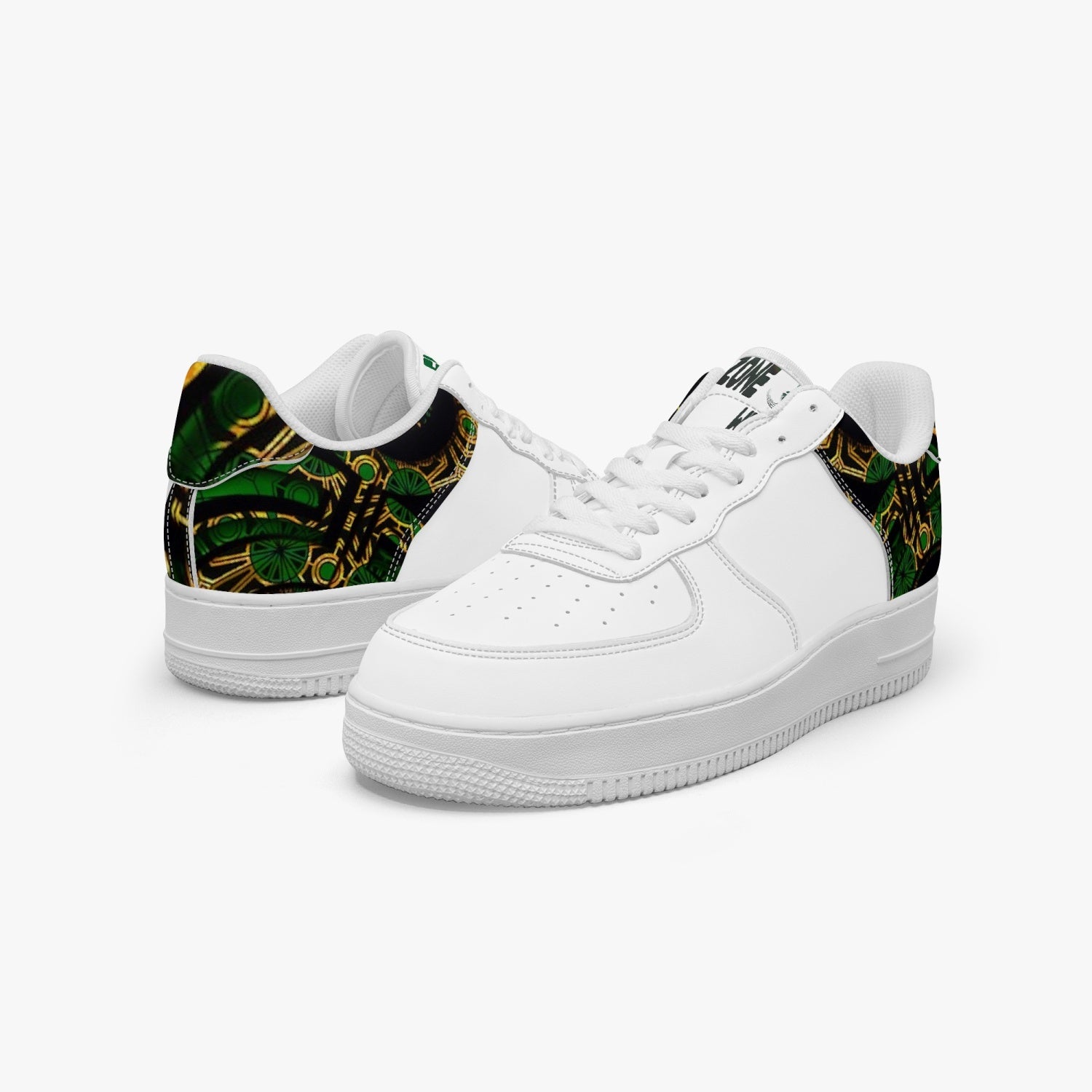 FZ Unisex African Print  Low-Top Leather Sports Sneakers - FZwear