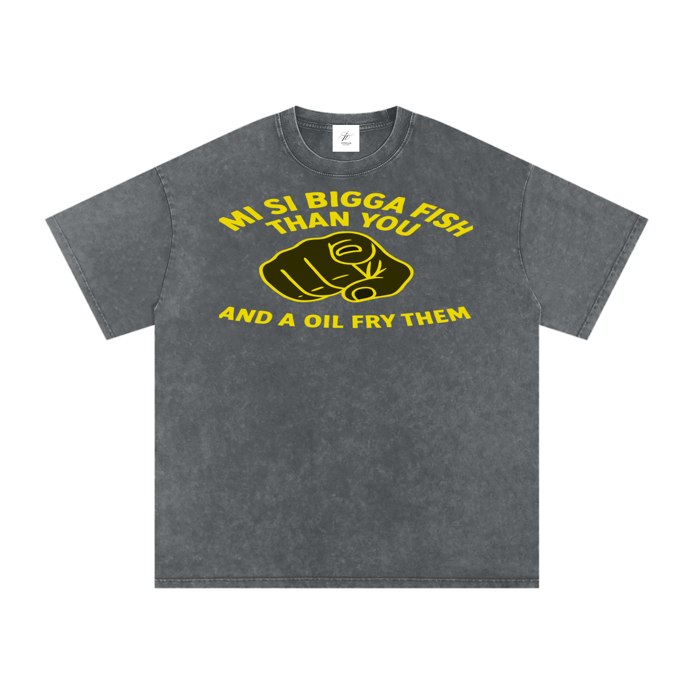 FZ Unisex Acid Wash Fry Oversize Tee