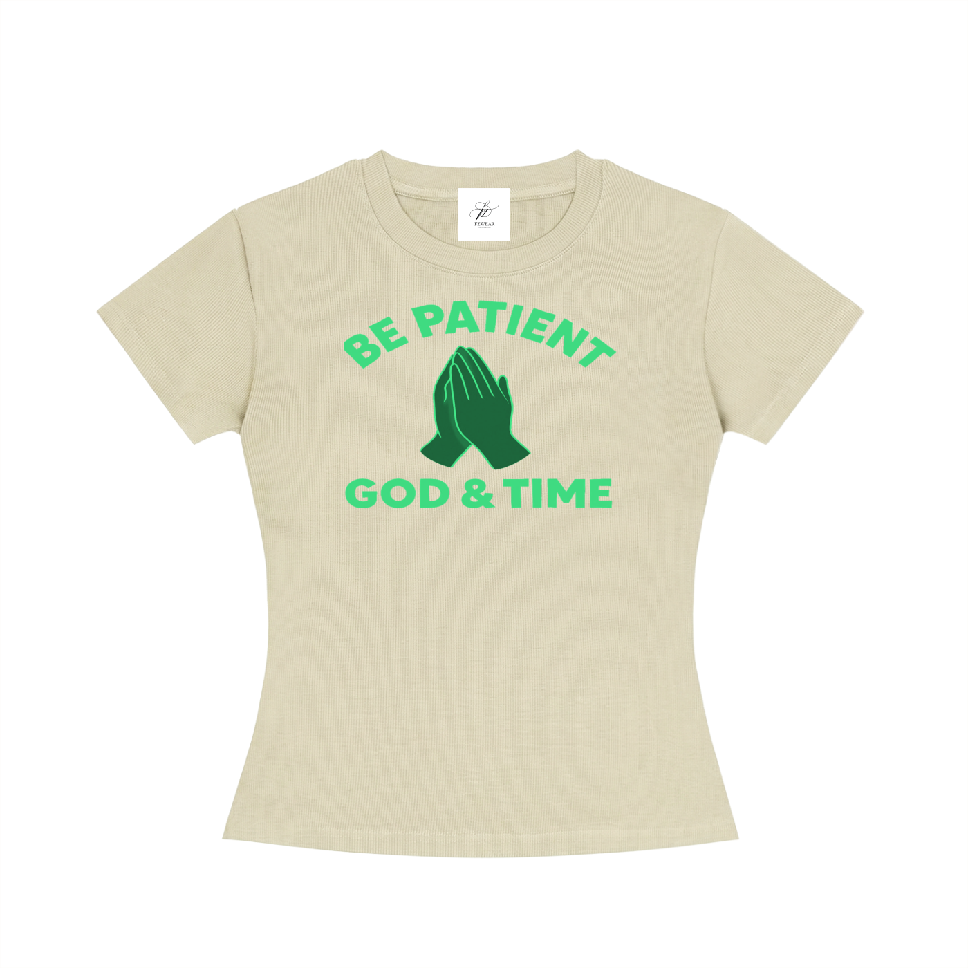 FZ Women's Slim Fit God & Time Crewneck Tee