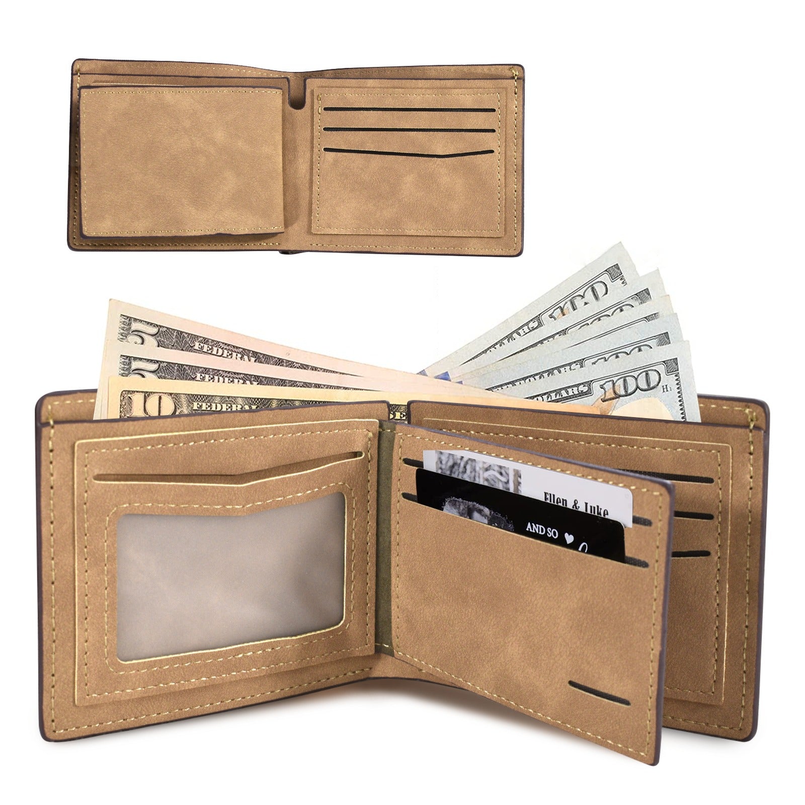 FZ Custom Engraved No Zipper Wallet