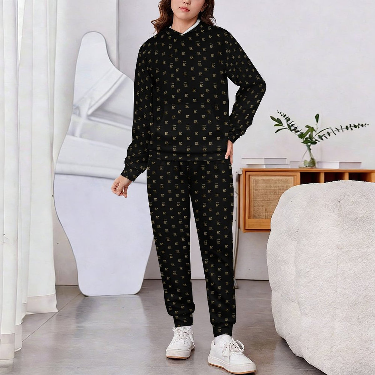 FZ Original Monogram Kids Hooded Pants Suit