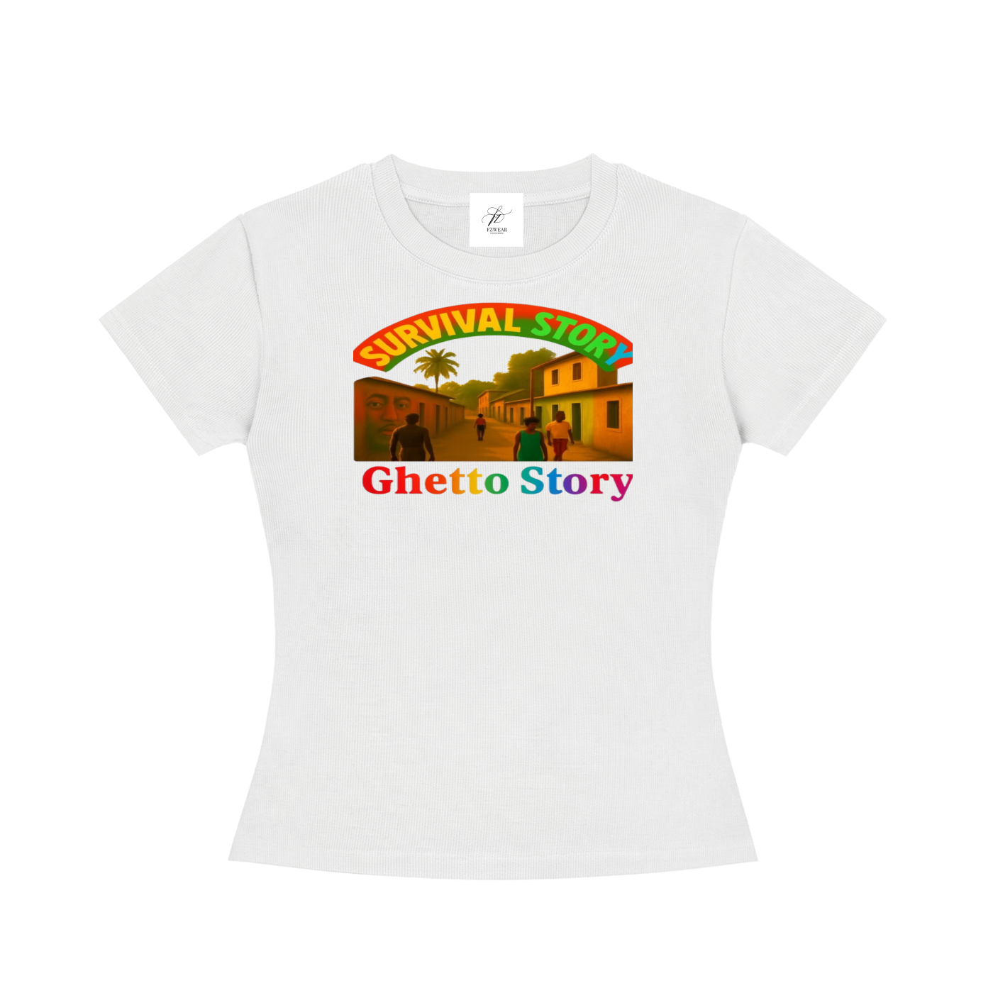 FZ Women's Slim Fit Ghetto Crewneck Tee