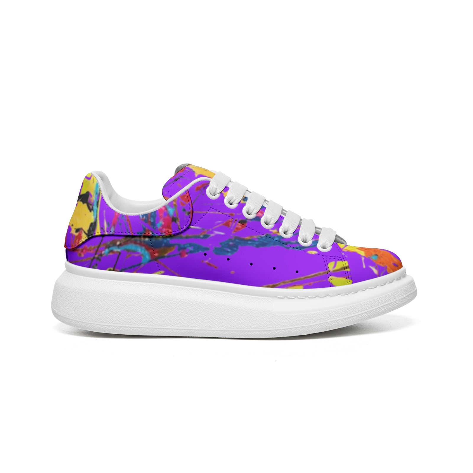 FZ Unisex LP Non Slip Lace Up Faux Leather Sneakers