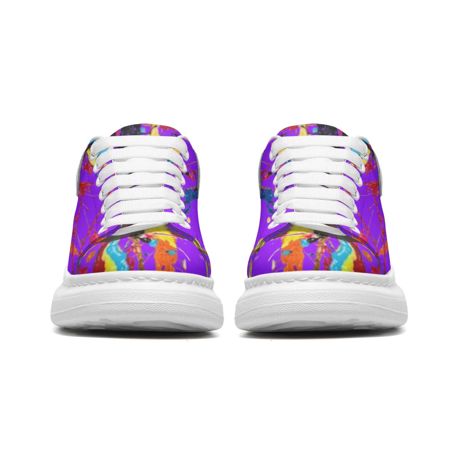 FZ Unisex LP Non Slip Lace Up Faux Leather Sneakers