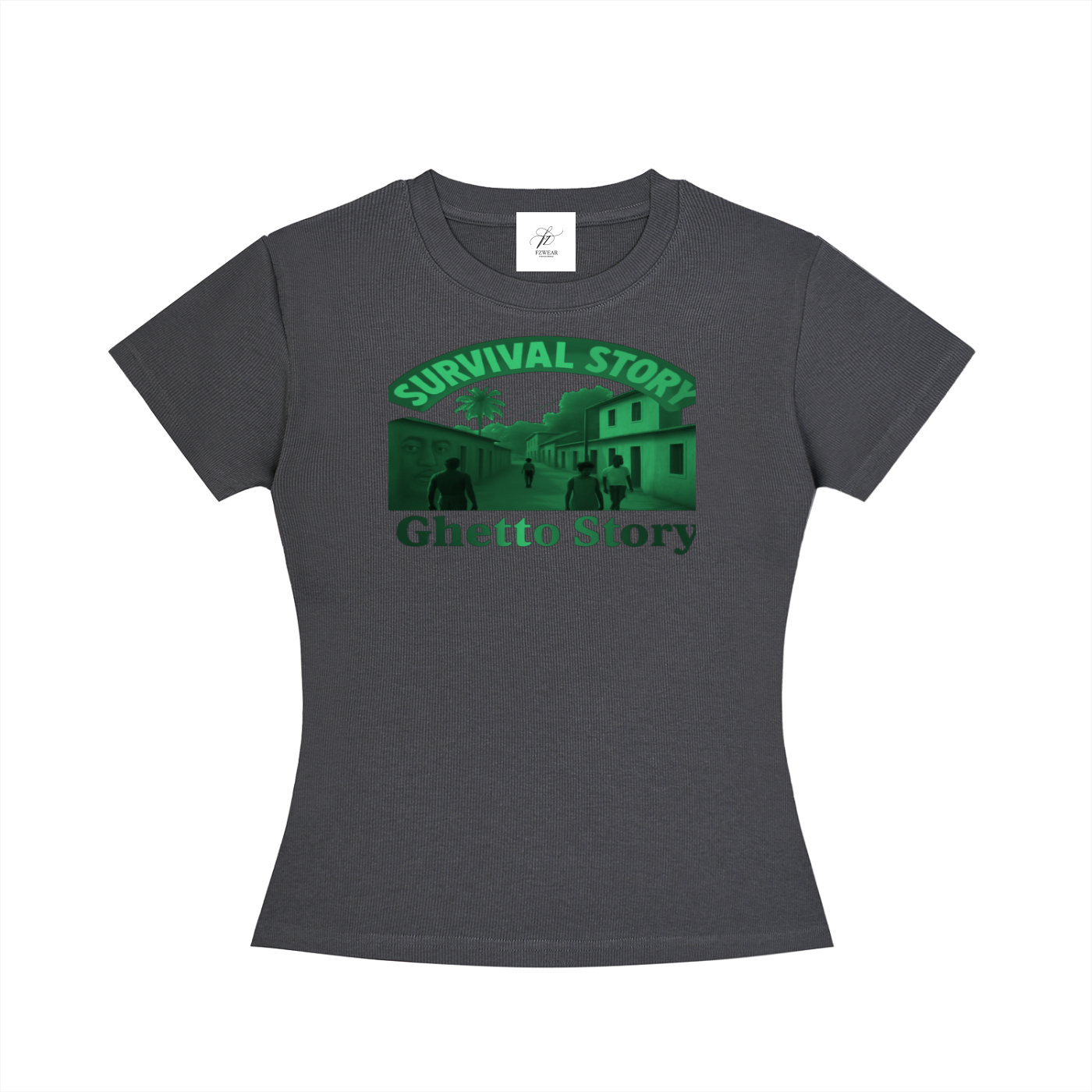 FZ Women's Slim Fit Ghetto Crewneck Tee
